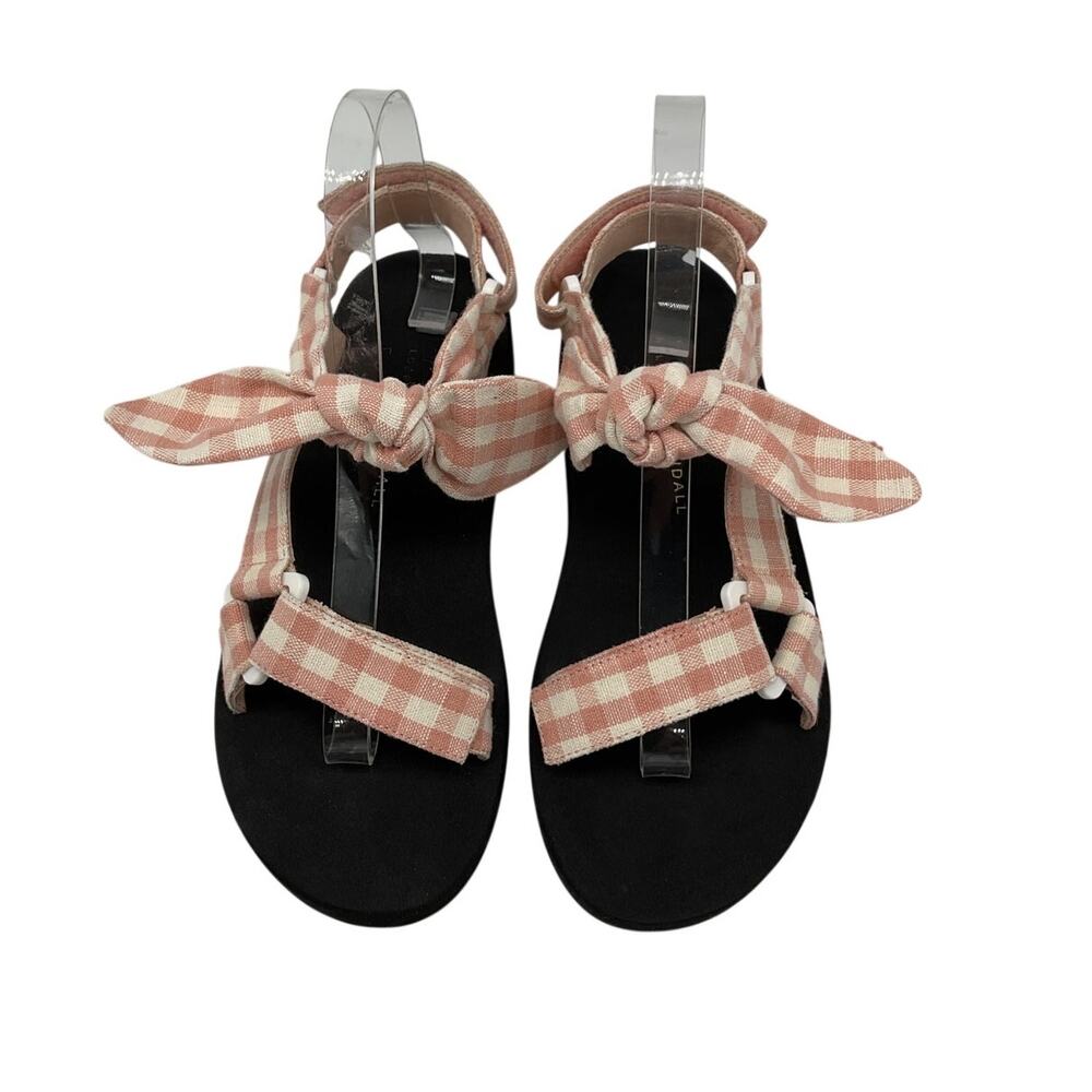 Loeffler Randall Gingham Pink Maisie Platform Sandals Size 6.5 - Picture 4 of 6